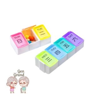 ตลับยา 7 วัน 7 สี แยกชิ้นได้